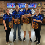 Custom Blue Wolf Flame Darts Shirt Darts Team Jerseys Dartboard Shirt Dart League