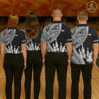 Black and White Tribal Pattern Bowling Jersey Bowling Uniform Bowling Team Shirts