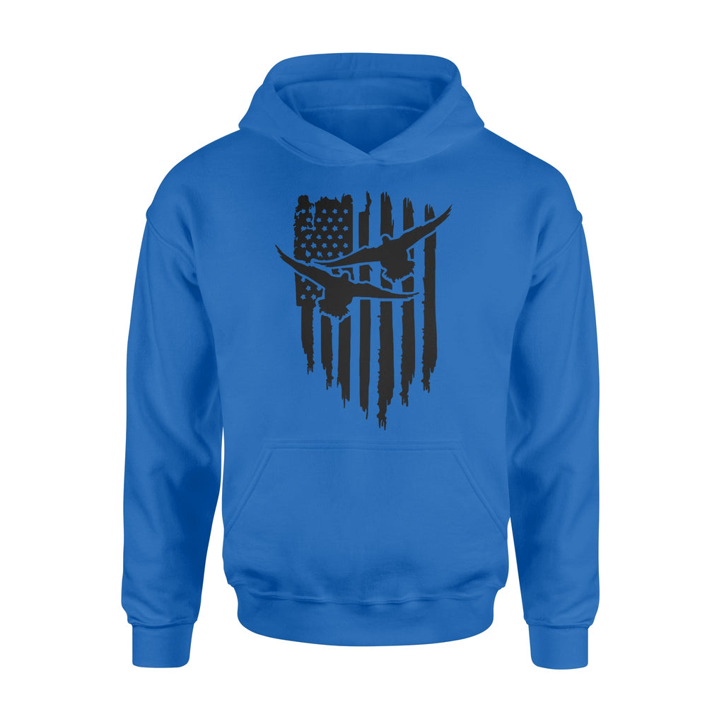 Duck Hunting American Flag Clothes, Shirt for Hunting - Standard Hoodie