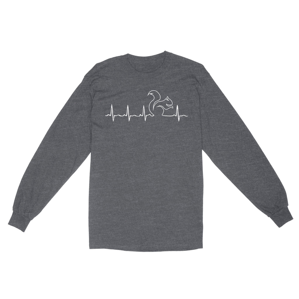 ’s Squirrels hunting Shirt, Squirrel Pulse Heartbeat Long sleeve D06
