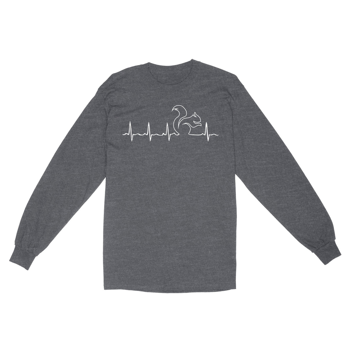 ’s Squirrels hunting Shirt, Squirrel Pulse Heartbeat Long sleeve D06