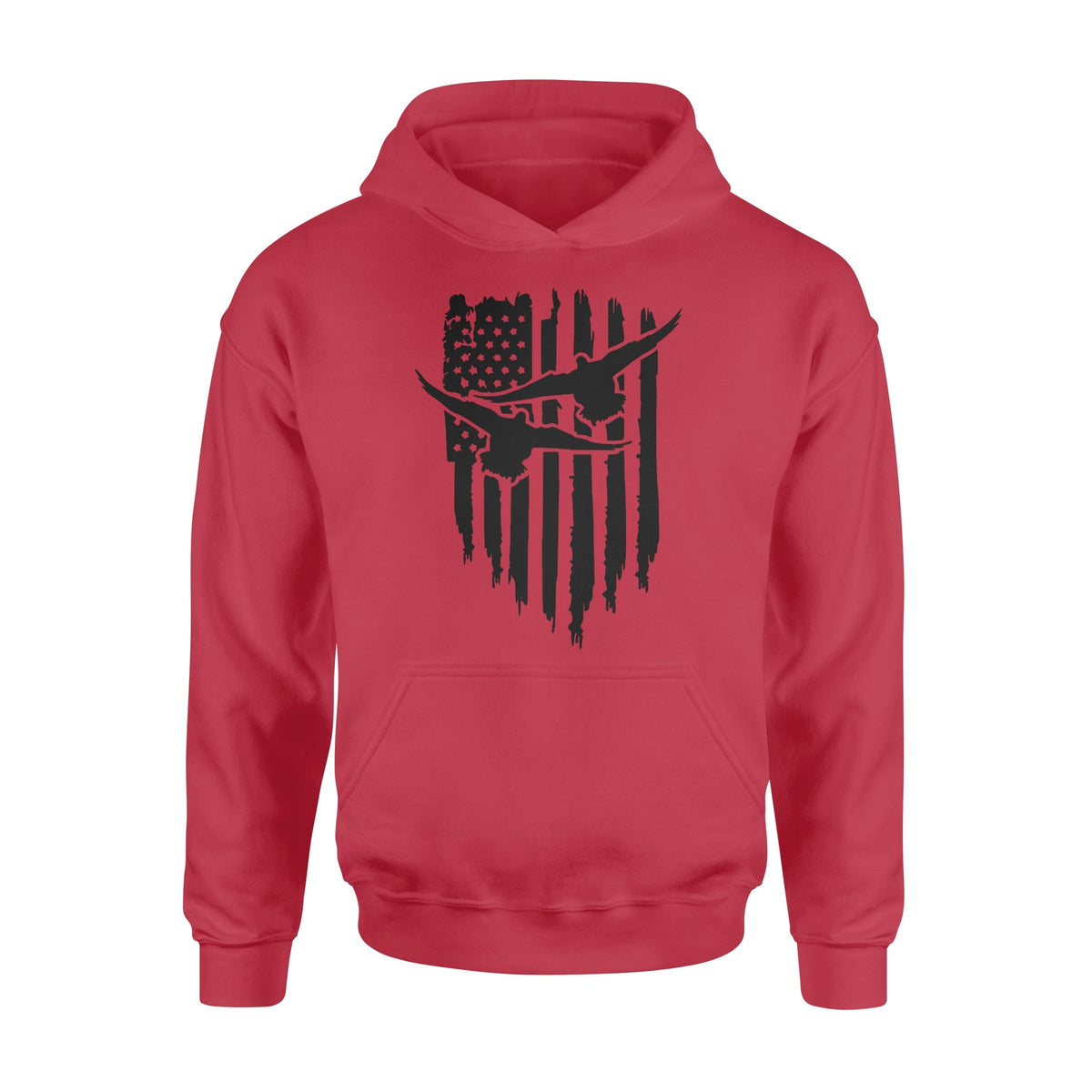 Duck Hunting American Flag Clothes, Shirt for Hunting - Standard Hoodie
