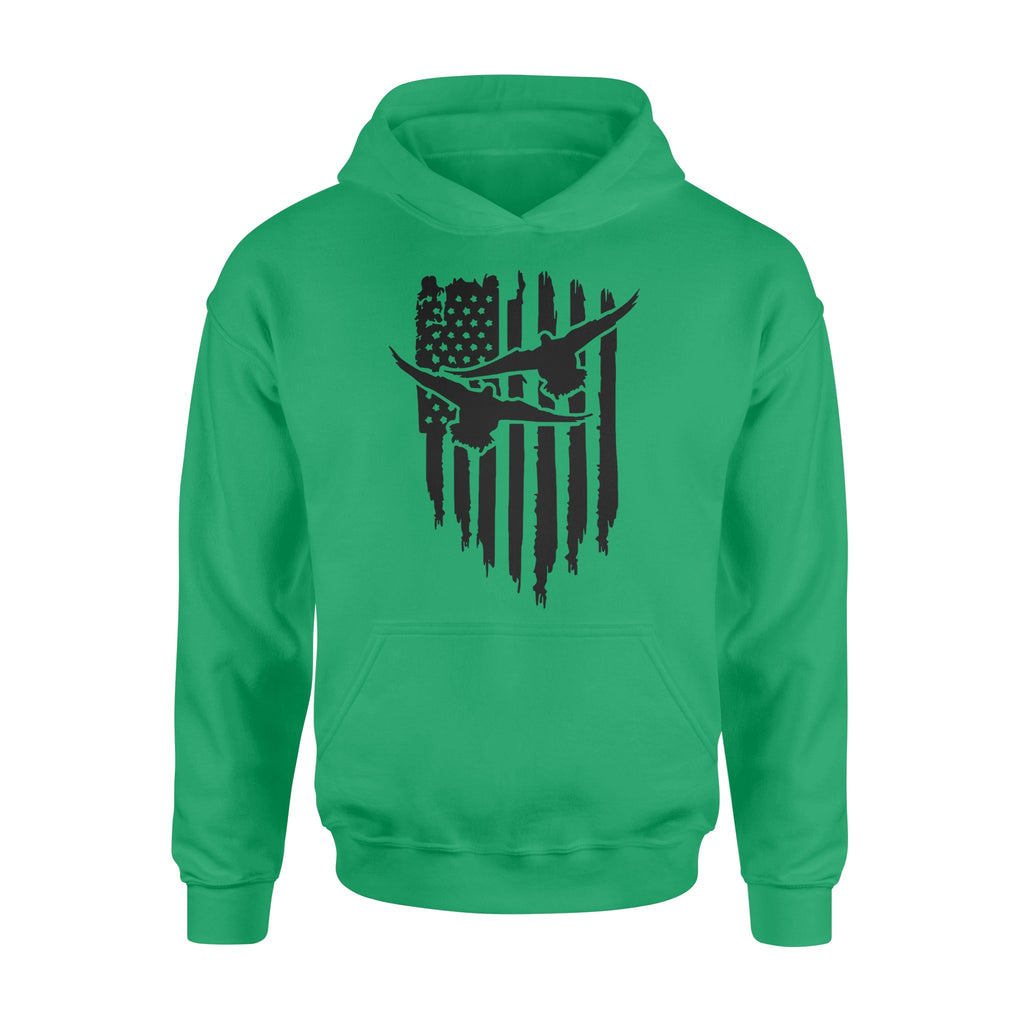 Duck Hunting American Flag Clothes, Shirt for Hunting - Standard Hoodie