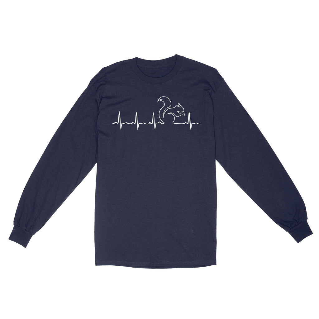 ’s Squirrels hunting Shirt, Squirrel Pulse Heartbeat Long sleeve D06