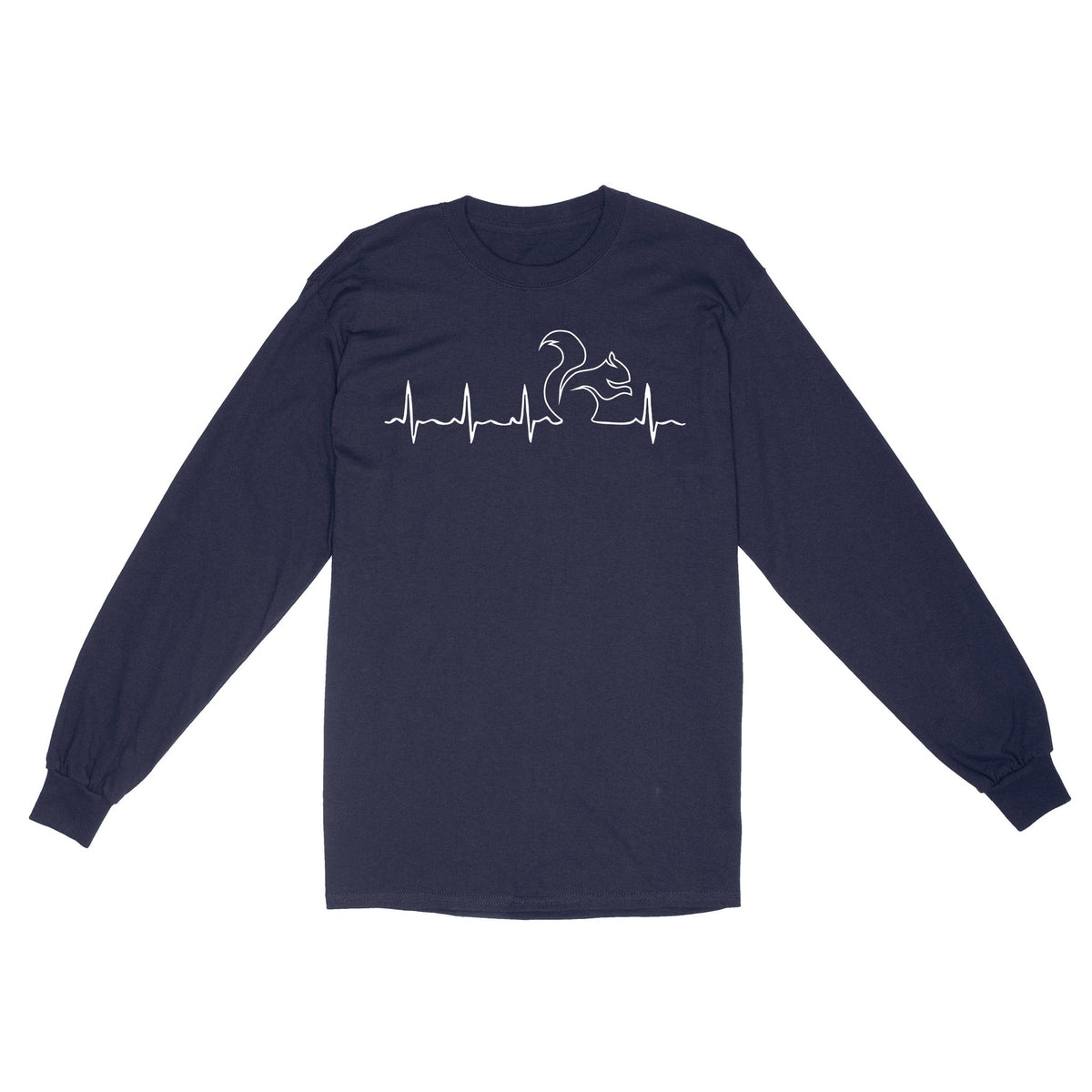 ’s Squirrels hunting Shirt, Squirrel Pulse Heartbeat Long sleeve D06