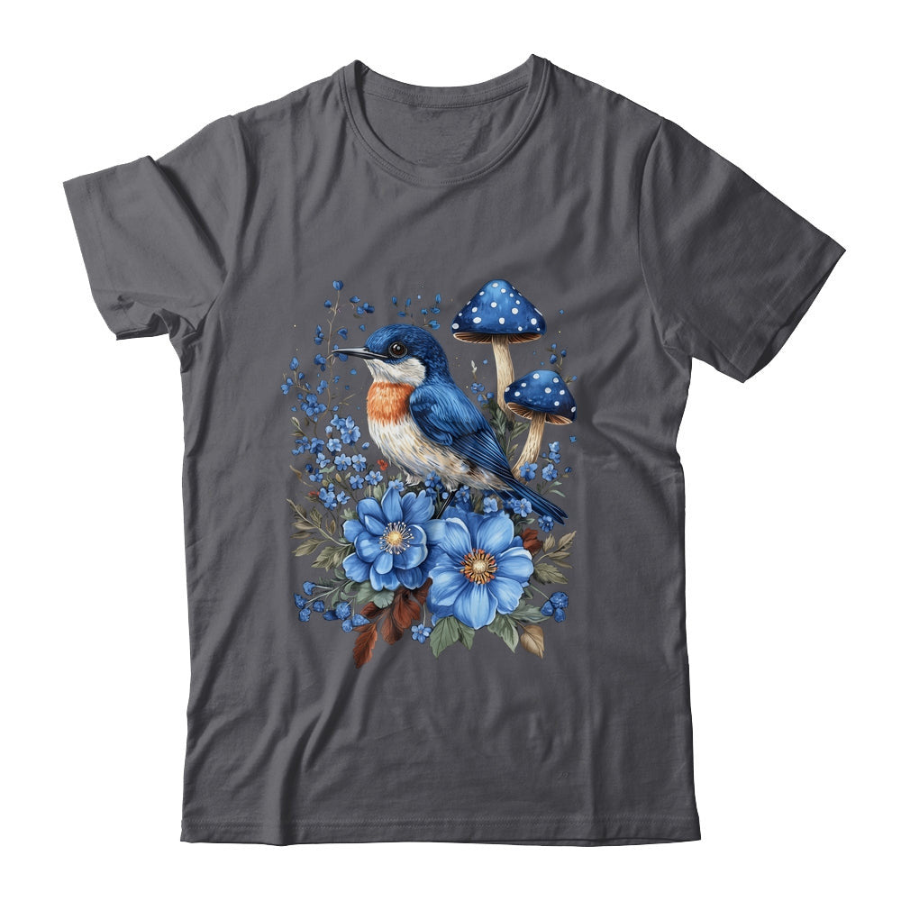 Bird Aesthetic Cottagecore Floral Bluebird Graphic Tee — view 5