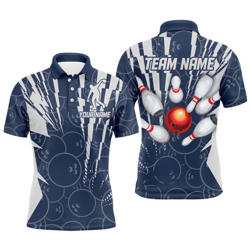 Custom Bowling Shirt Bowling Polo Shirt For Men Bowling Team League Polo Shirt, Personalized Bowling Team Shirt