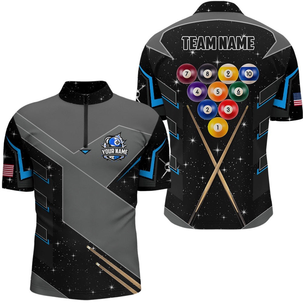10 Ball Pool 9 Ball Billiard Attire Jerseys, Personalized Billiard Team Jersey Shirt