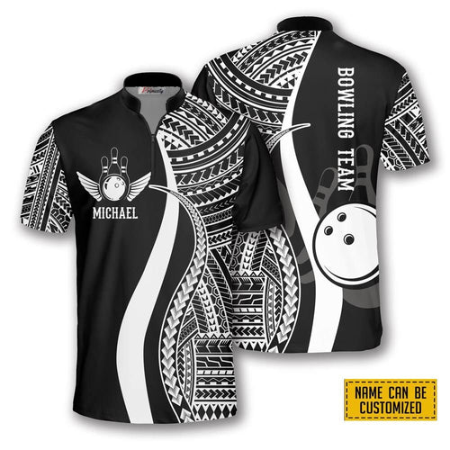 Hawaian Pattern Bowling Personalized Names And Team Jersey Shirt - Gift For Bowling Enthusiasts
