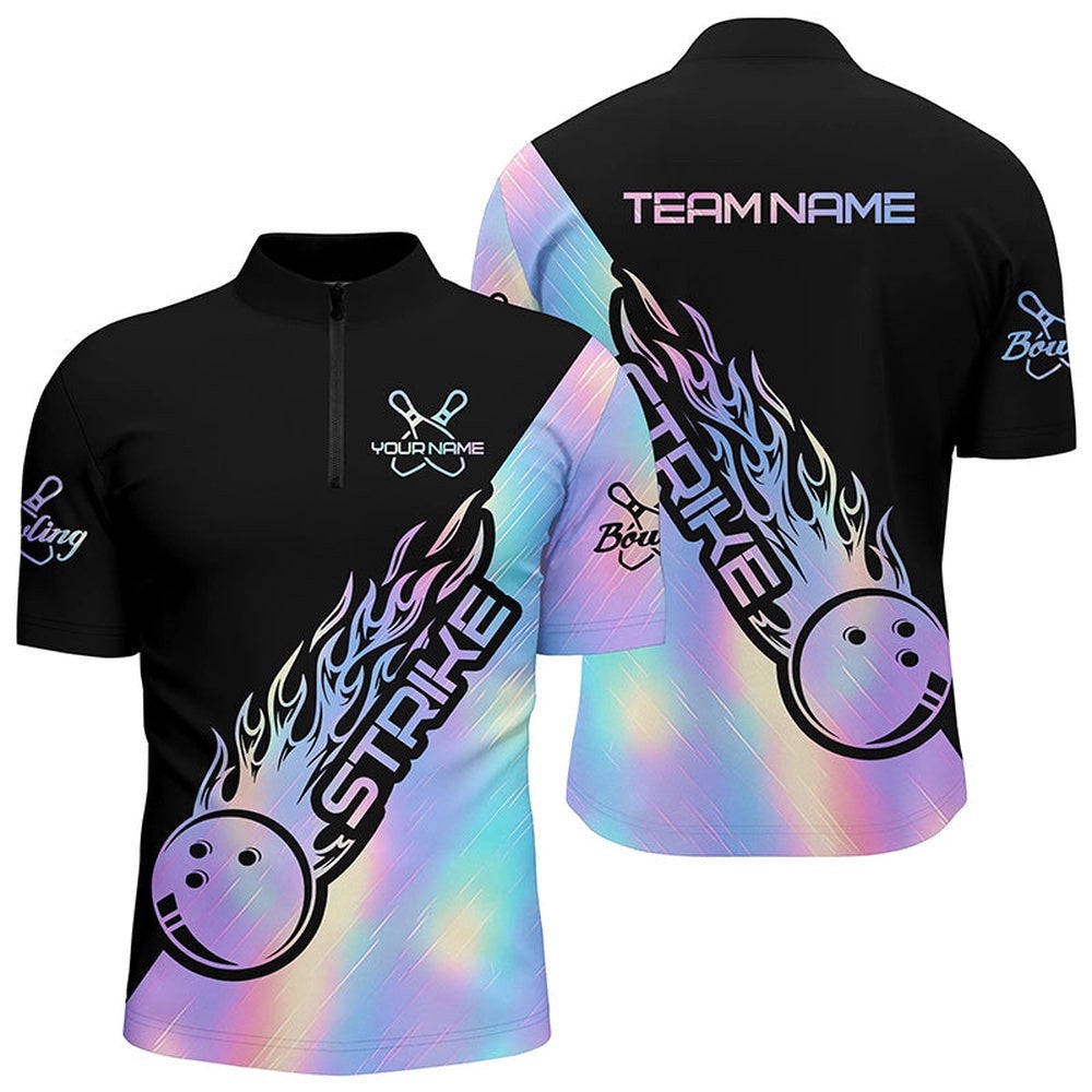 Strike Bowling Jersey For Men, Bowling Team Shirts Bowler Outfit, Custom Bowling Team Jersey Shirt