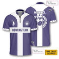 Navy Cross Bowling Personalized Names And Team Jersey Shirt - Gift For Bowling Enthusiasts
