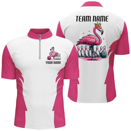 Pink Flamingo Bowling Tournament Team Shirts For Men And Women, Bowling Team Jersey, Custom Bowling Team Jersey Shirt