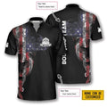 Us Flag Smoke Bowling Personalized Names And Team Jersey Shirt - Gift For Bowling Enthusiasts