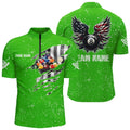 US Flag Billiard Balls 3D Jersey Shirts, Green Billiard 8 Ball Wings Jerseys, Personalized Billiard Team Jersey Shirt