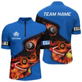 Master Billiard Balls Flame 3D Jersey Shirts, Blue Billiard Jersey For Pool Player, Personalized Billiard Team Jersey Shirt