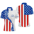 Red, White, And Blue American Flag Men Golf Polo Shirts Custom Patriotic Golf Clubs Golf Shirt For Men, Golf Polo Shirt, Golf Shirts