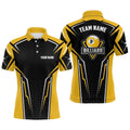 Custom Name Abstract Sports Ball 9 Billiards Team Shirts, Personalized Billiard Polo Shirt