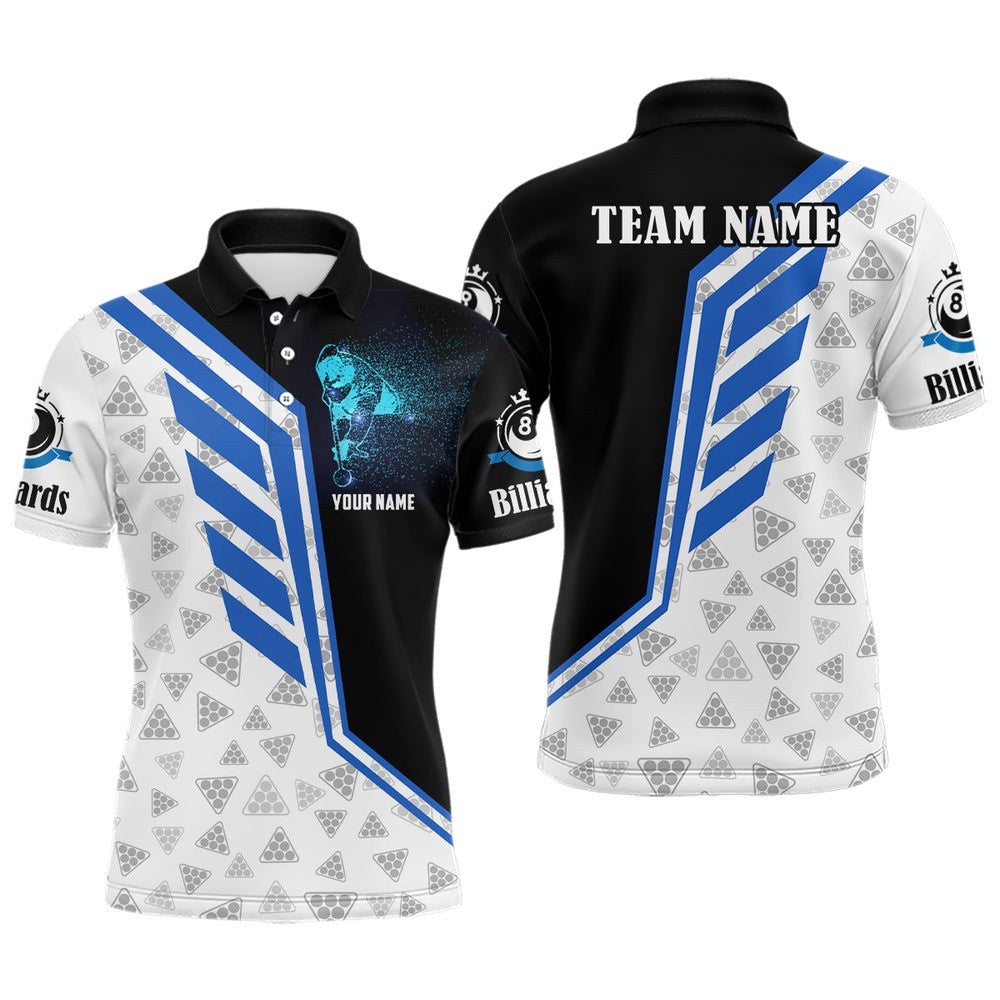 3D Billiard Player Custom Name Billiard Shirts, Personalized Billiard Polo Shirt