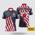 Custom Name And Team Bowling American Flag Pattern Bowling Jersey Shirt - Gift For Bowling Enthusiasts