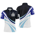 Black&Blue Bowling Polo Shirt For Men Bowling Polo Shirt, Personalized Bowling Team Shirt