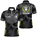 Black Skull Bowling Shirt For Men Custom Bowling Polo Shirt Bowling Team Skull League Polo Shirt, Personalized Bowling Team Shirt