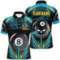 8 Ball Billiard Polo 3D Polo Shirts Custom Team Name Billiard Polo, Personalized Billiard Polo Shirt