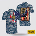 Custom Name US Navy AOP Premium Polo Shirt - Gift For Military Personnel