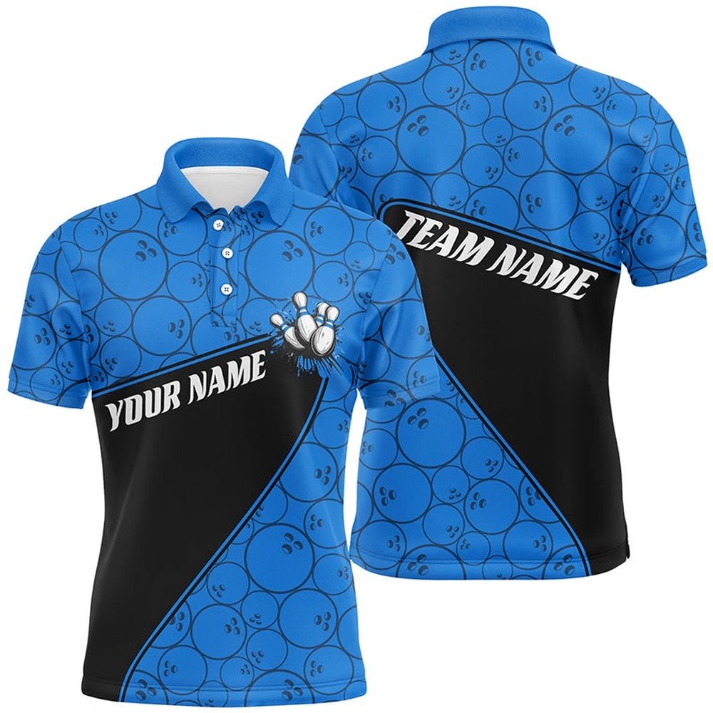 Custom Multicolor Bowling Ball Pattern Team Shirts For Men And Women And Kids, Personalized Bowling Team Shirt