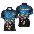 3D Funny Billiard Balls Polo Shirts, Custom Billiard Team Polo, Personalized Billiard Polo Shirt