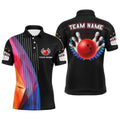 Custom Name Bowling Polo Shirt For Men Funny Bowling Polo Shirt Bowling Team League Shirt, Personalized Bowling Team Shirt