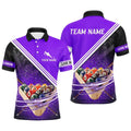 Custom Purple Billiards 3D Printed 'S Billiard Shirts Best 8 Ball Pool Polo Shirts, Personalized Billiard Polo Shirt