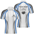 Blue Bowling Shirts Bowling Team Polo Shirt Bowling League Outfits For Men And Women, Personalized Bowling Team Shirt