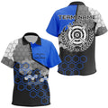 Blue Black Target Archery Polo Shirts Custom Bow And Arrow Archery Polo, Custom Archery Team Polo Shirt
