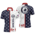Customized Patriotic USA Flag Custom Patriotic Billiard Team Shirts, Personalized Billiard Polo Shirt