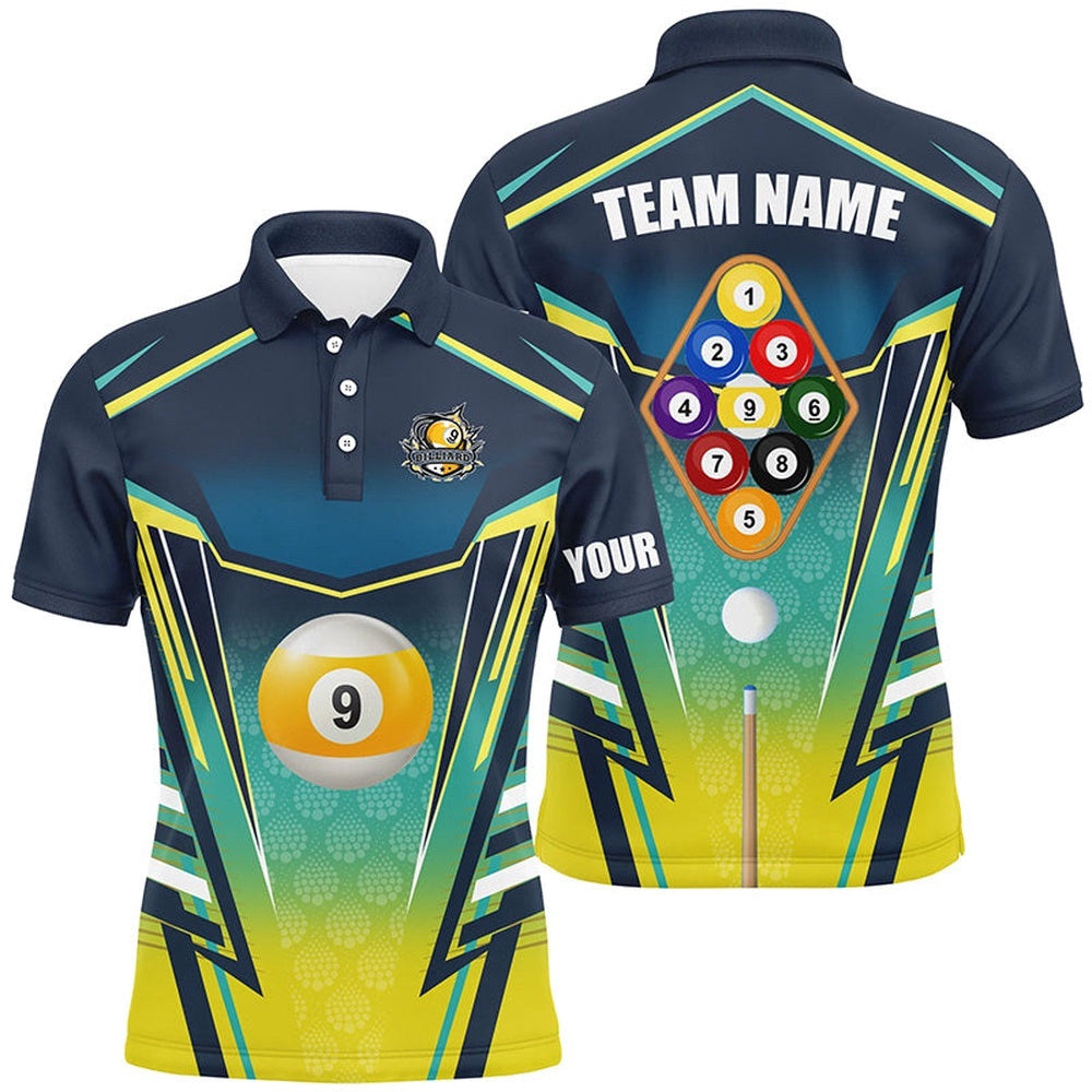 9 Ball Pool Billiard Polo Custom Polo Shirts Best Uniform Billiard Team Shirts, Personalized Billiard Polo Shirt