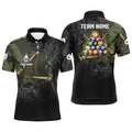 Fire 8 Ball Pool 3D Polo Shirts, Custom 8 Ball Billiard Balls Team Shirts, Personalized Billiard Polo Shirt