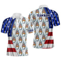 American Flag Fire Flame Men's Golf Polo Shirt Custom Patriotic Golf Tops For Men Golf Gifts, Golf Polo Shirt, Golf Shirts