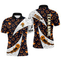 Custom Pumpkin Pattern Halloween Billiard's Shirts Best Halloween Polo Shirts, Personalized Billiard Polo Shirt