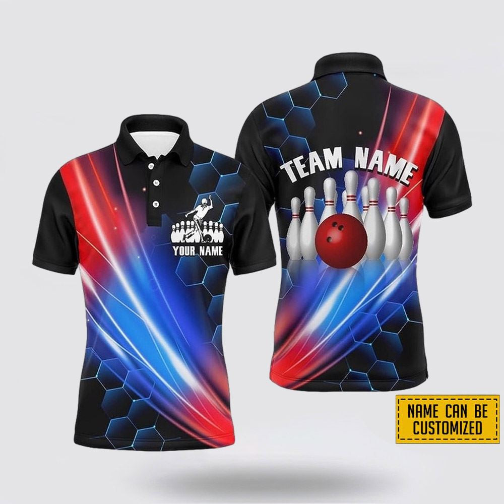 Custom Name Bowling Light Color Pattern Bowling Jersey Shirt - Gift For Bowling Enthusiasts