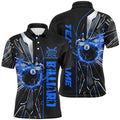 Blue Glass Crack 8 Ball Billiard Polo & Polo Shirts, 8 Ball Pool Polo, Personalized Billiard Polo Shirt