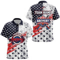 American Flag Archery Champion Polo Shirts, Custom Archery Targets Polo, Custom Archery Team Polo Shirt