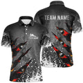 Customized Paint White 8 Ball Fire Billiard 3D Polo And Polo Shirts, Personalized Billiard Polo Shirt