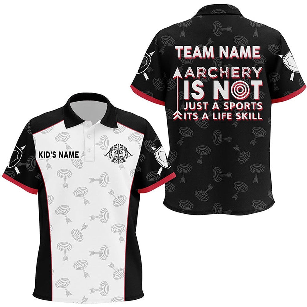 Customized Archery Is Not Just A Sports Its A Life Skill Archery Polo Shirts, Custom Archery Team Polo Shirt