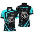 Blue Glass Break 8 Ball Billiard 3D Polo Shirts, Custom Billiard Polo, Personalized Billiard Polo Shirt