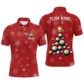 Funny Christmas 8 Ball Billiards Polo Shirts, Personalized Billiard Polo Shirt