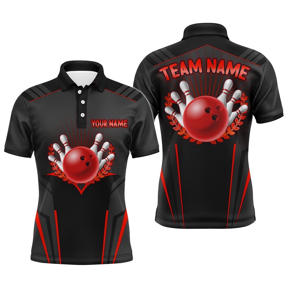 Bowling Polo Shirt For Men Bowling Team League Shirts Custom Bowling Polo Shirt, Personalized Bowling Team Shirt
