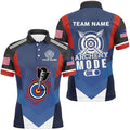 Archery Mode On Target Men Polo Shirts Custom Archery Polo Shirts For Archer, Custom Archery Team Polo Shirt