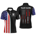 American Flag Sticks Custom 8 Ball Billiard Team Shirts, Personalized Billiard Polo Shirt