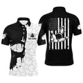 Custom American Flag Bowling Shirts, Customize Vintage Skull Bowling Shirts For Men, Personalized Bowling Team Shirt