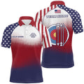 American Flag Target Archery Polo Shirts For Men, Custom Archery Polo Designs, Custom Archery Team Polo Shirt